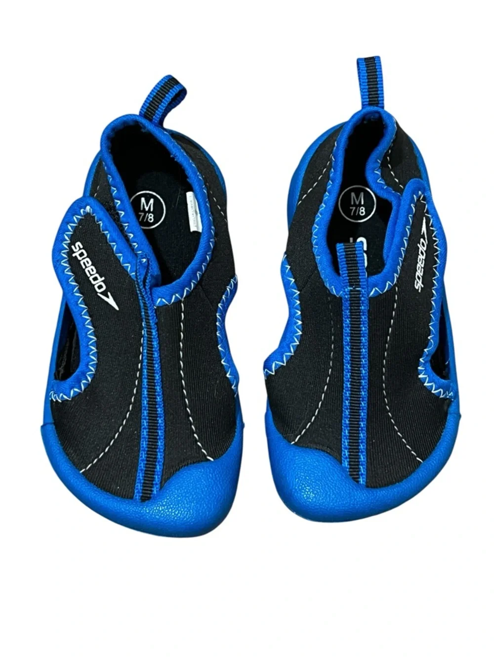 Speedo Hybrid Water Shoes Kids Toddler Blue Black Slip On Pool Beach Sneaker M